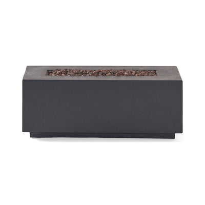 Alora 40" Contemporary Rectangular Lightweight Concrete Propane Fire Pit Table