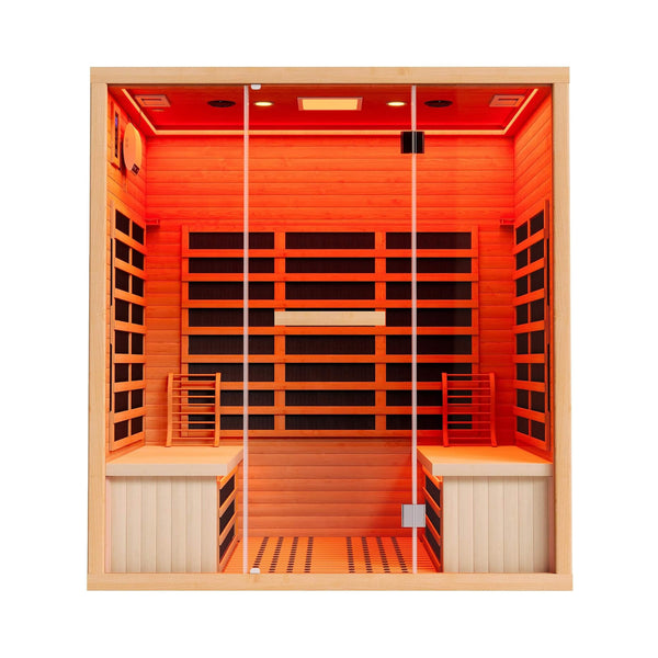 Seville 4-Person Low EMF Canadian Hemlock Indoor Infrared Sauna