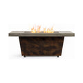 Alora 42" Contemporary Rectangular Flint Gray Propane Fire Pit Table with Fire Glass