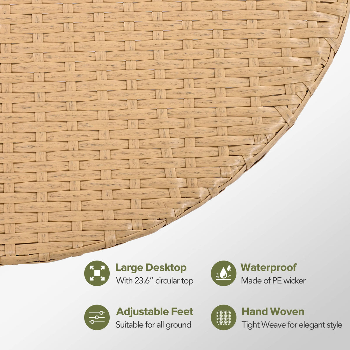 Modern 7-Piece Modular Outdoor Rattan Sofa Set
