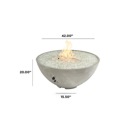 The Outdoor GreatRoom Company Cove 42" Concrete Edge Gas Fire Pit Bowl
