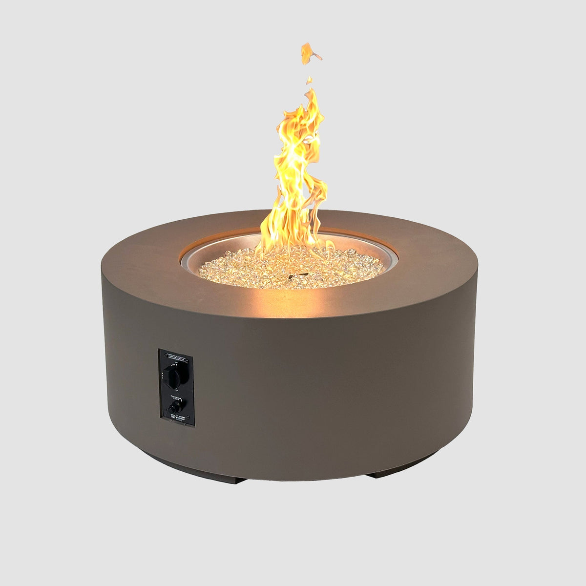 The Outdoor GreatRoom Company Cove Concrete Round Gas Fire Pit Table
