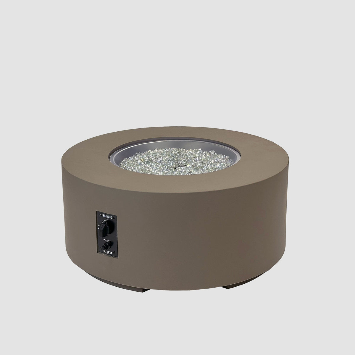The Outdoor GreatRoom Company Cove Concrete Round Gas Fire Pit Table