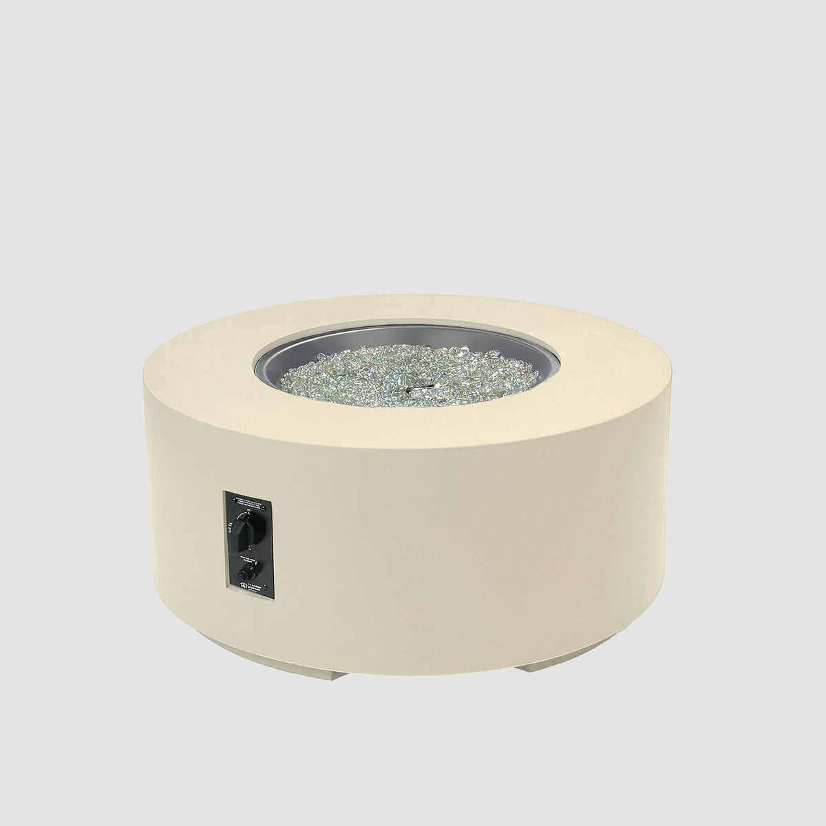 The Outdoor GreatRoom Company Cove Concrete Round Gas Fire Pit Table