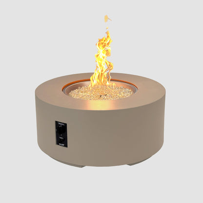 The Outdoor GreatRoom Company Cove Concrete Round Gas Fire Pit Table