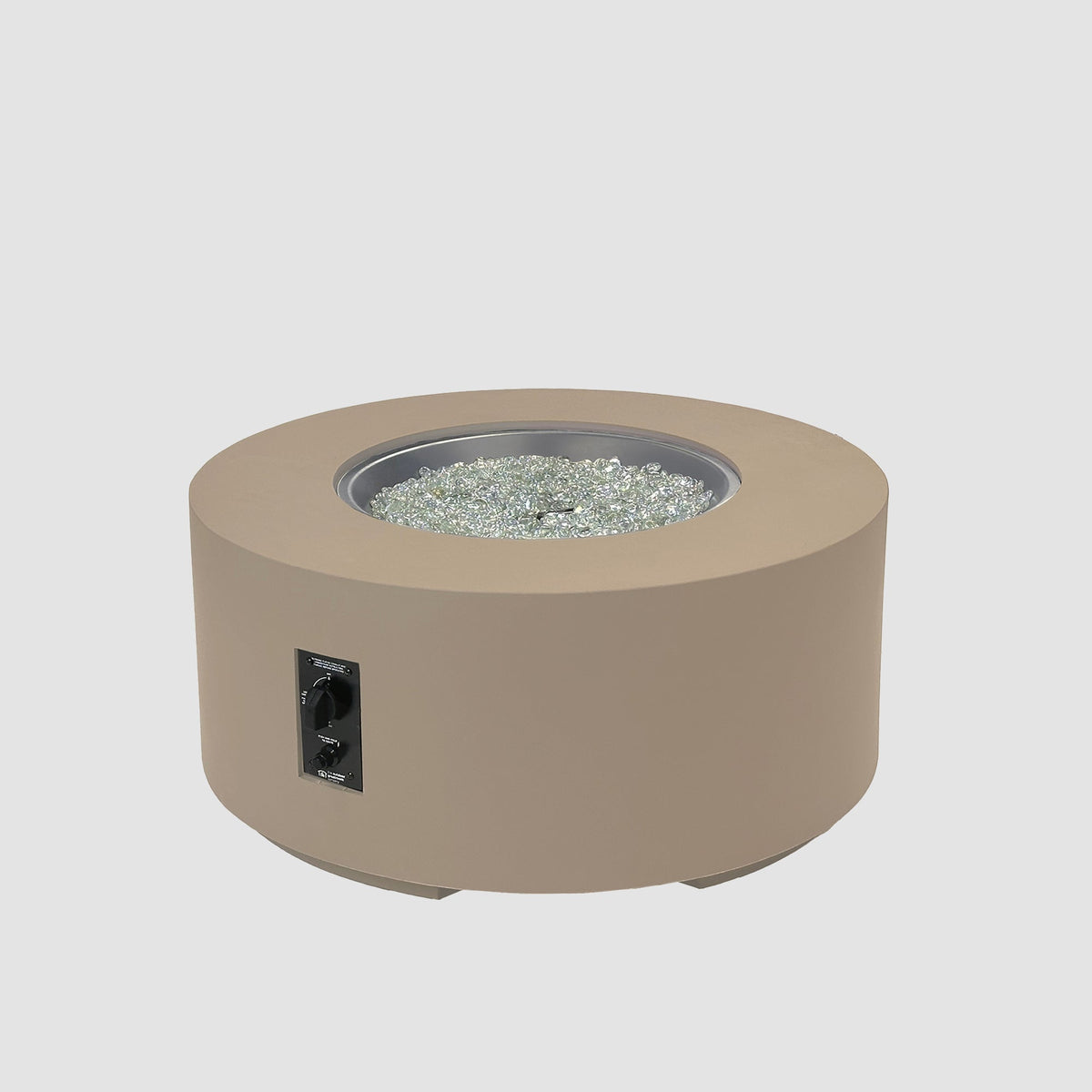 The Outdoor GreatRoom Company Cove Concrete Round Gas Fire Pit Table