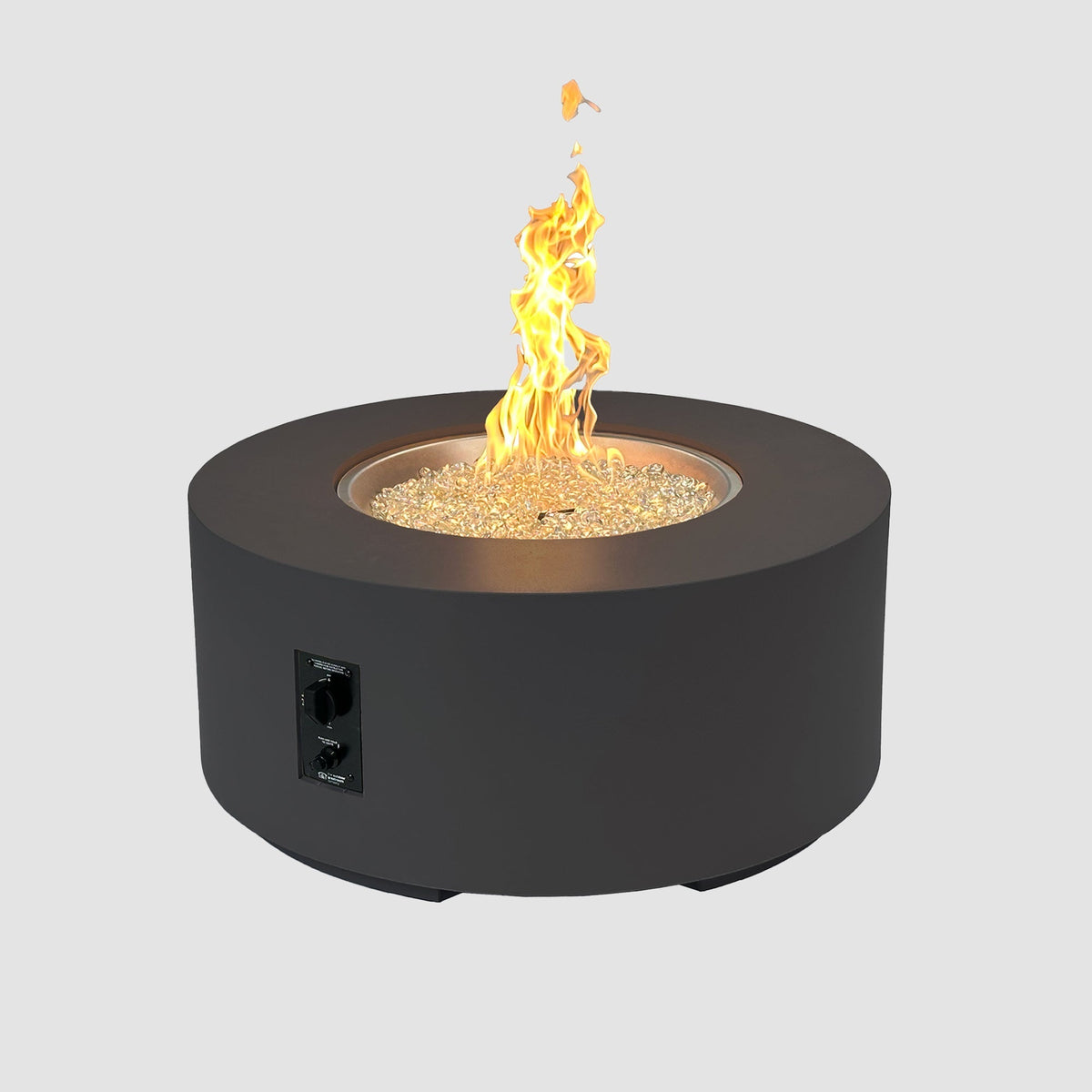 The Outdoor GreatRoom Company Cove Concrete Round Gas Fire Pit Table