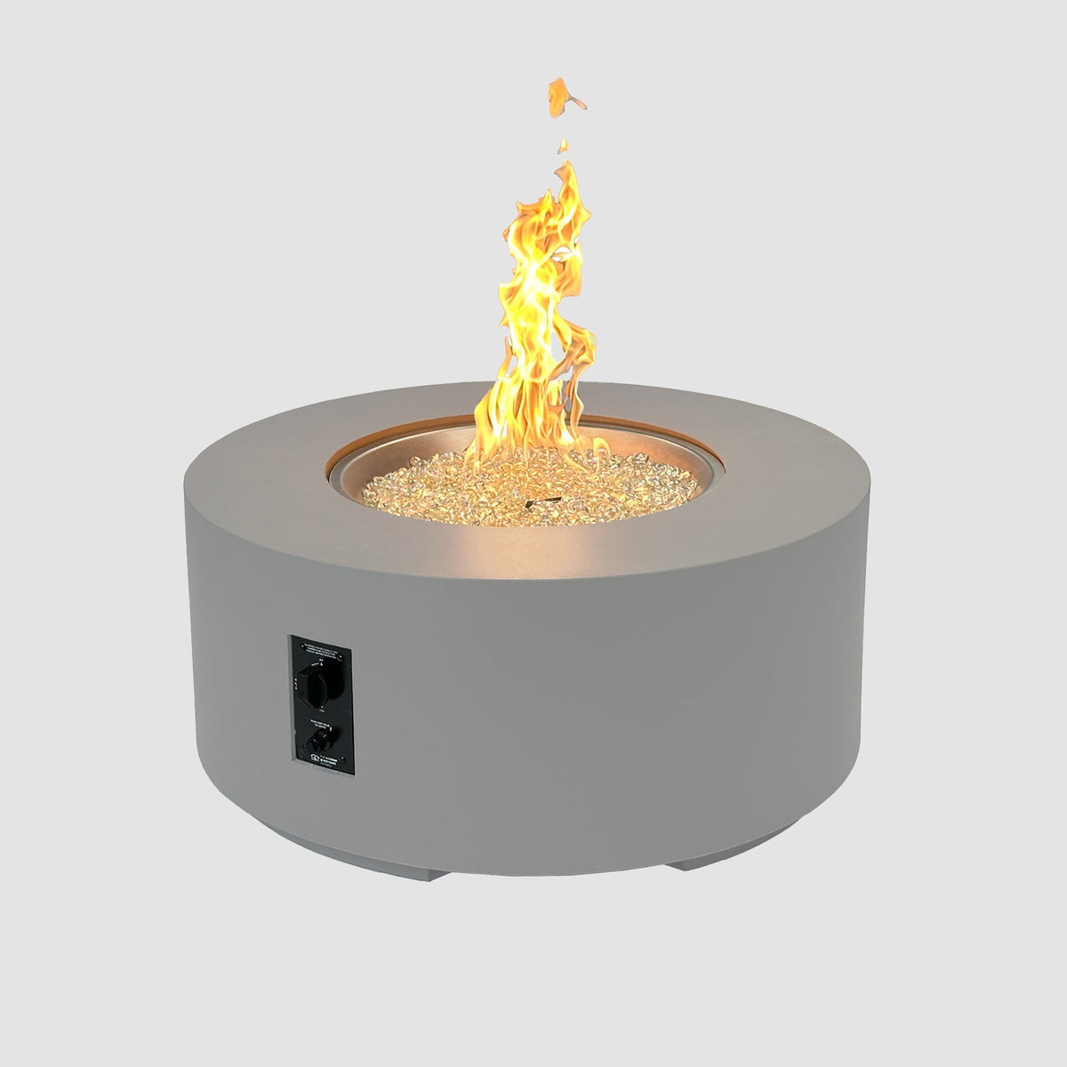 The Outdoor GreatRoom Company Cove Concrete Round Gas Fire Pit Table
