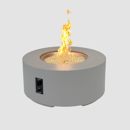 The Outdoor GreatRoom Company Cove Concrete Round Gas Fire Pit Table