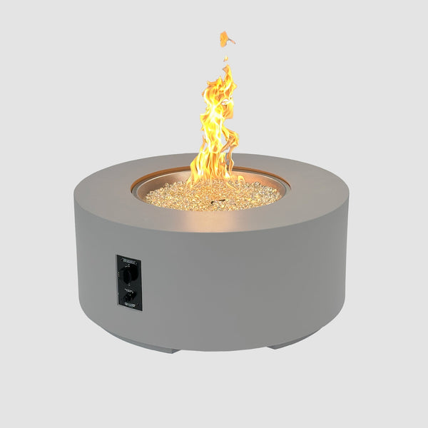 The Outdoor GreatRoom Company Cove Concrete Round Gas Fire Pit Table