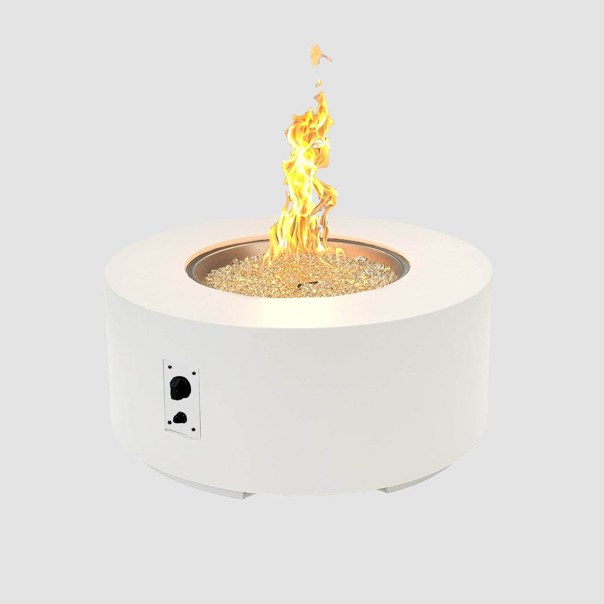 The Outdoor GreatRoom Company Cove Concrete Round Gas Fire Pit Table