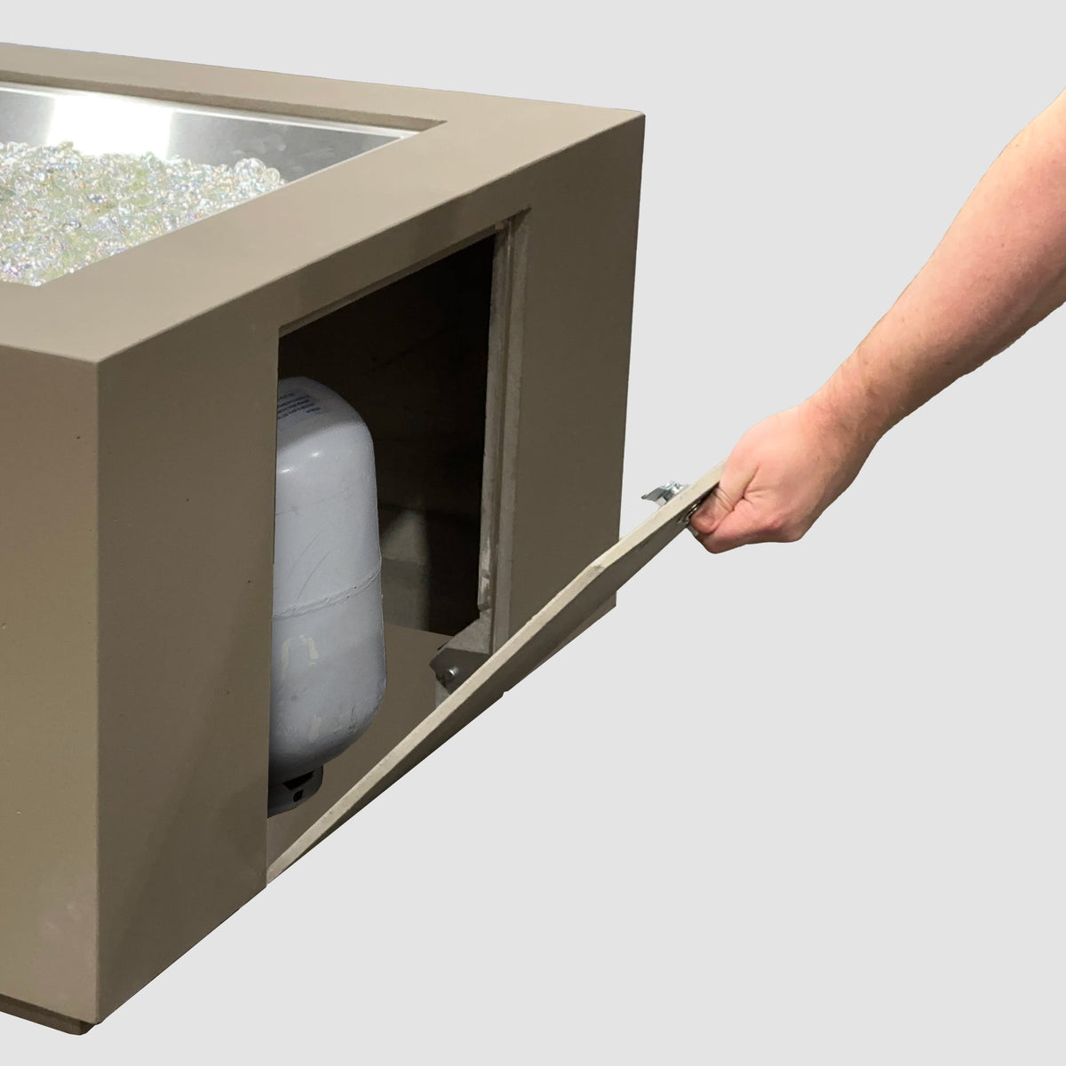 The Outdoor GreatRoom Company Cove Concrete Square Gas Fire Pit Table
