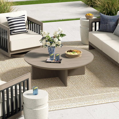Sereno 6-Piece Aluminum Sofa Lounge Set with Ottomans and Coffee Table