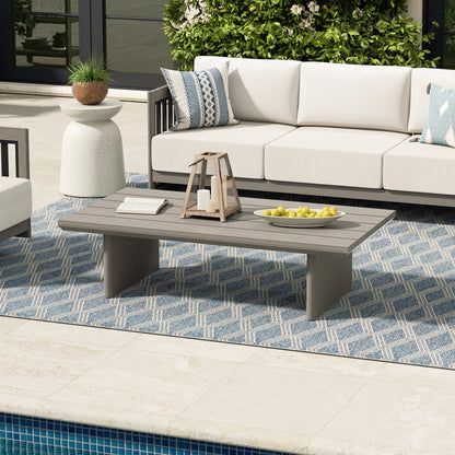 Sereno 4-Piece Aluminum Sofa Set with Swivel Club Chairs and Coffee Table