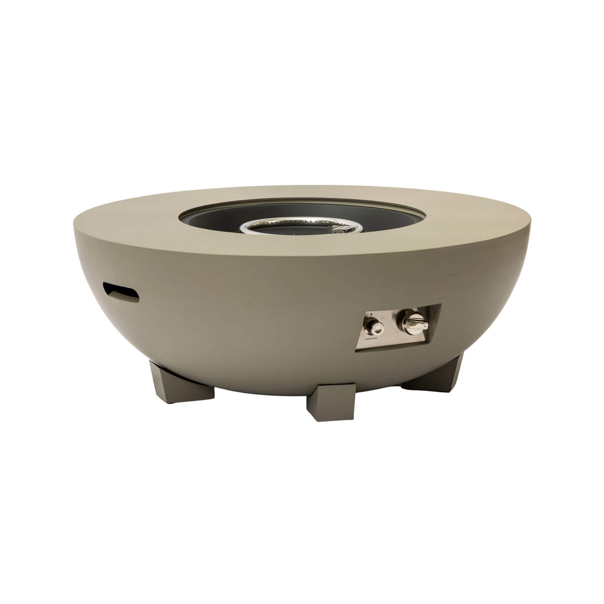 Alora 36-Inch Round Iron Patio Gas Fire Pit Table with Matching Cover