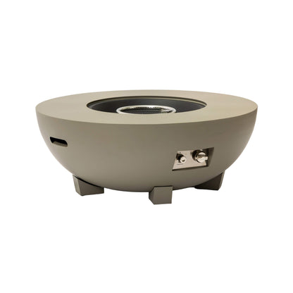Alora 36-Inch Round Iron Patio Gas Fire Pit Table with Matching Cover
