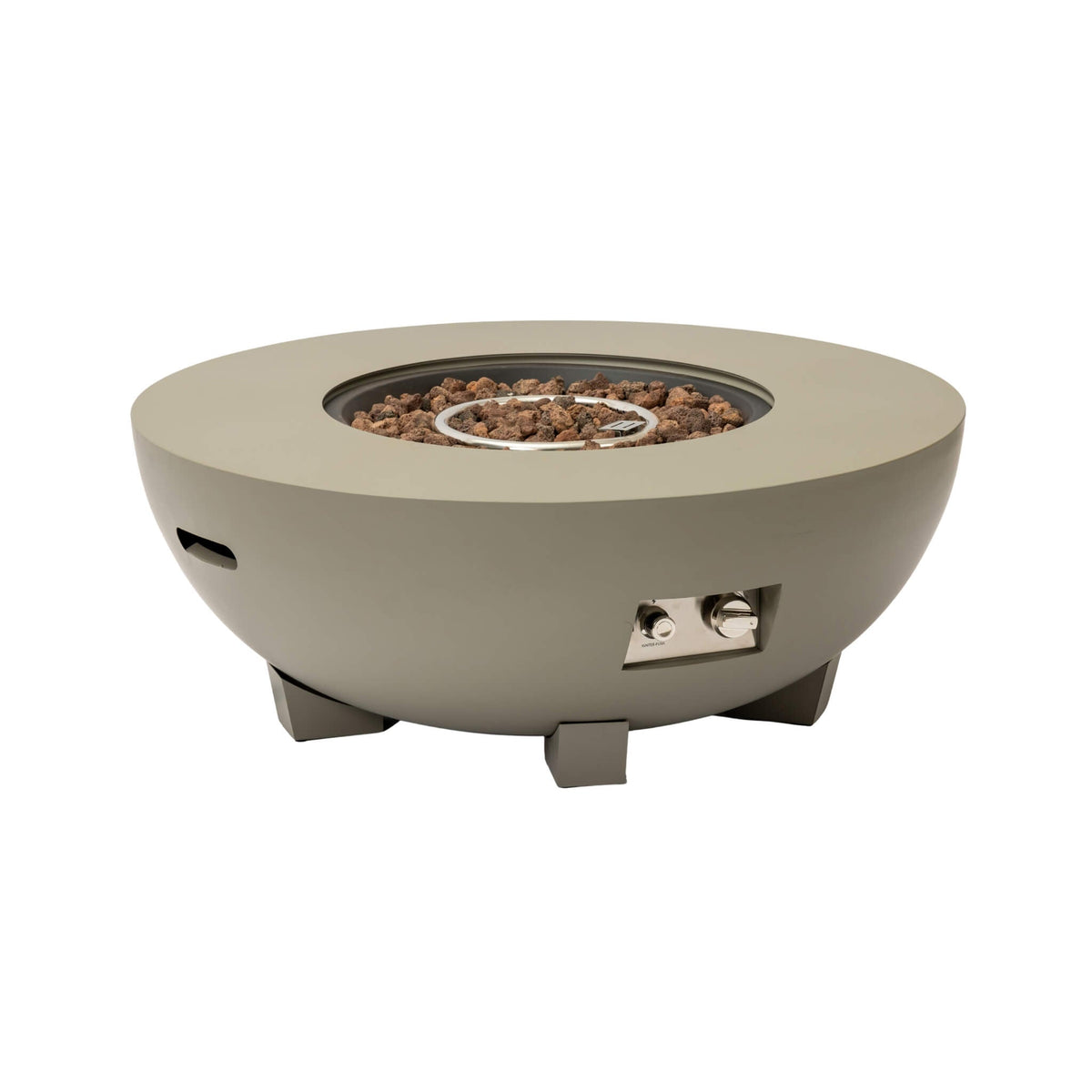 Alora 36-Inch Round Iron Patio Gas Fire Pit Table with Matching Cover
