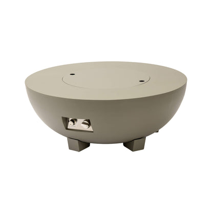 Alora 36-Inch Round Iron Patio Gas Fire Pit Table with Matching Cover