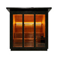 Custom 8-Person Luxury Canadian Red Cedar Outdoor Steam Sauna with Heater