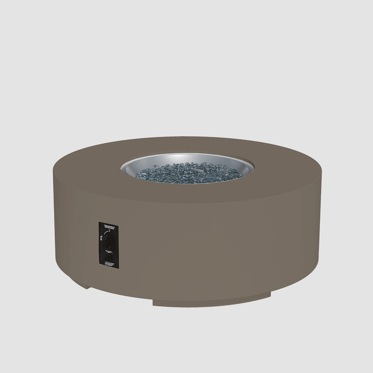 The Outdoor GreatRoom Company Cove Concrete Round Gas Fire Pit Table