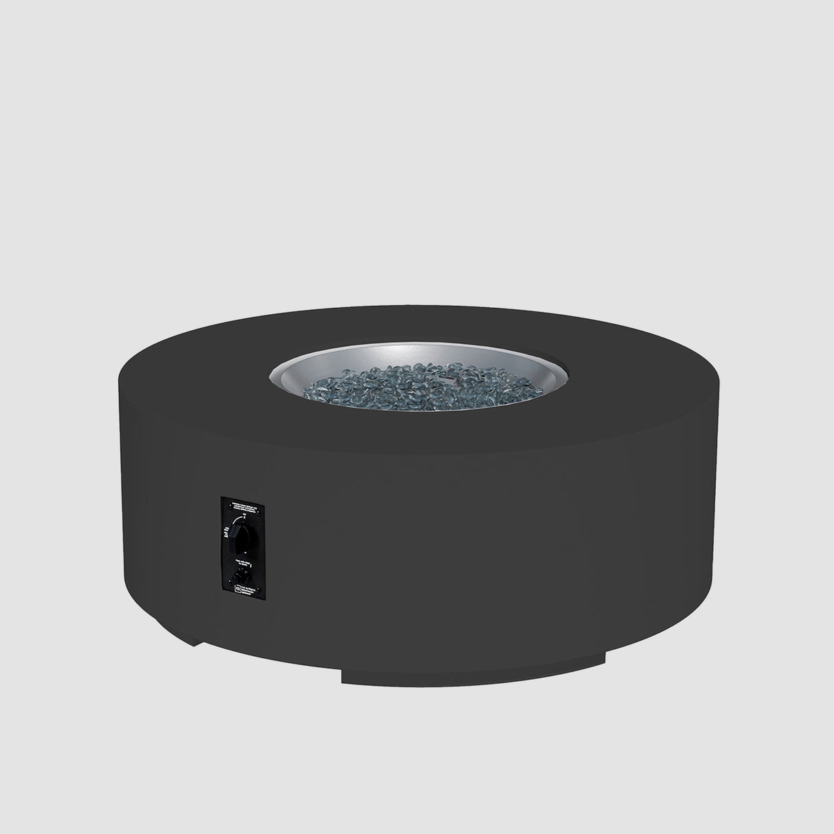 The Outdoor GreatRoom Company Cove Concrete Round Gas Fire Pit Table