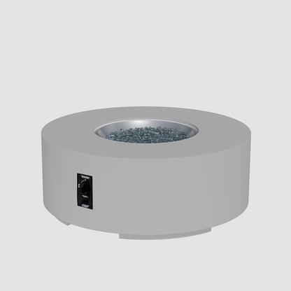 The Outdoor GreatRoom Company Cove Concrete Round Gas Fire Pit Table