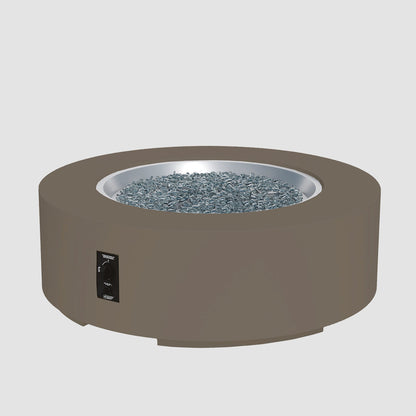 The Outdoor GreatRoom Company Cove Concrete Round Gas Fire Pit Table