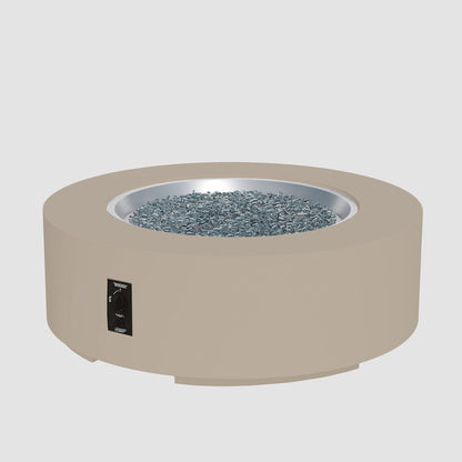 The Outdoor GreatRoom Company Cove Concrete Round Gas Fire Pit Table