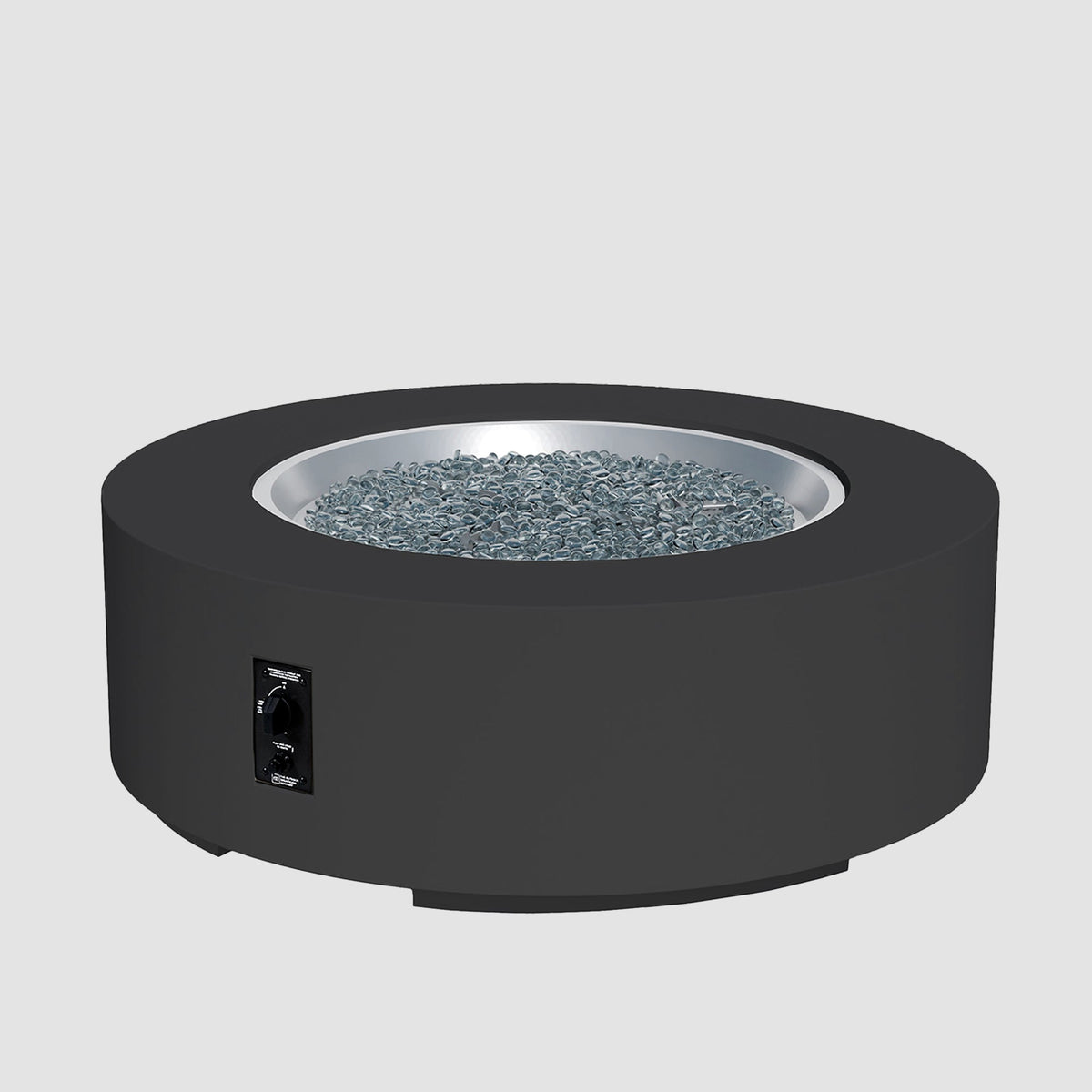 The Outdoor GreatRoom Company Cove Concrete Round Gas Fire Pit Table