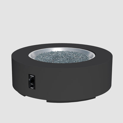 The Outdoor GreatRoom Company Cove Concrete Round Gas Fire Pit Table