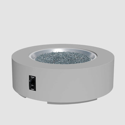 The Outdoor GreatRoom Company Cove Concrete Round Gas Fire Pit Table