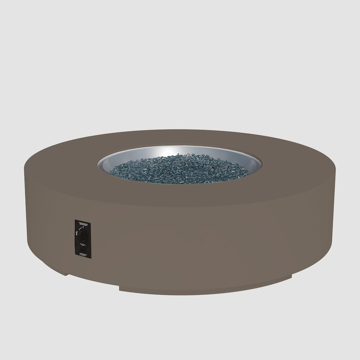 The Outdoor GreatRoom Company Cove Concrete Round Gas Fire Pit Table