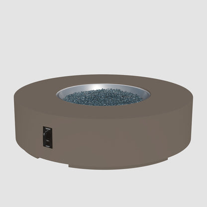 The Outdoor GreatRoom Company Cove Concrete Round Gas Fire Pit Table