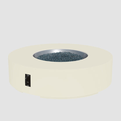 The Outdoor GreatRoom Company Cove Concrete Round Gas Fire Pit Table