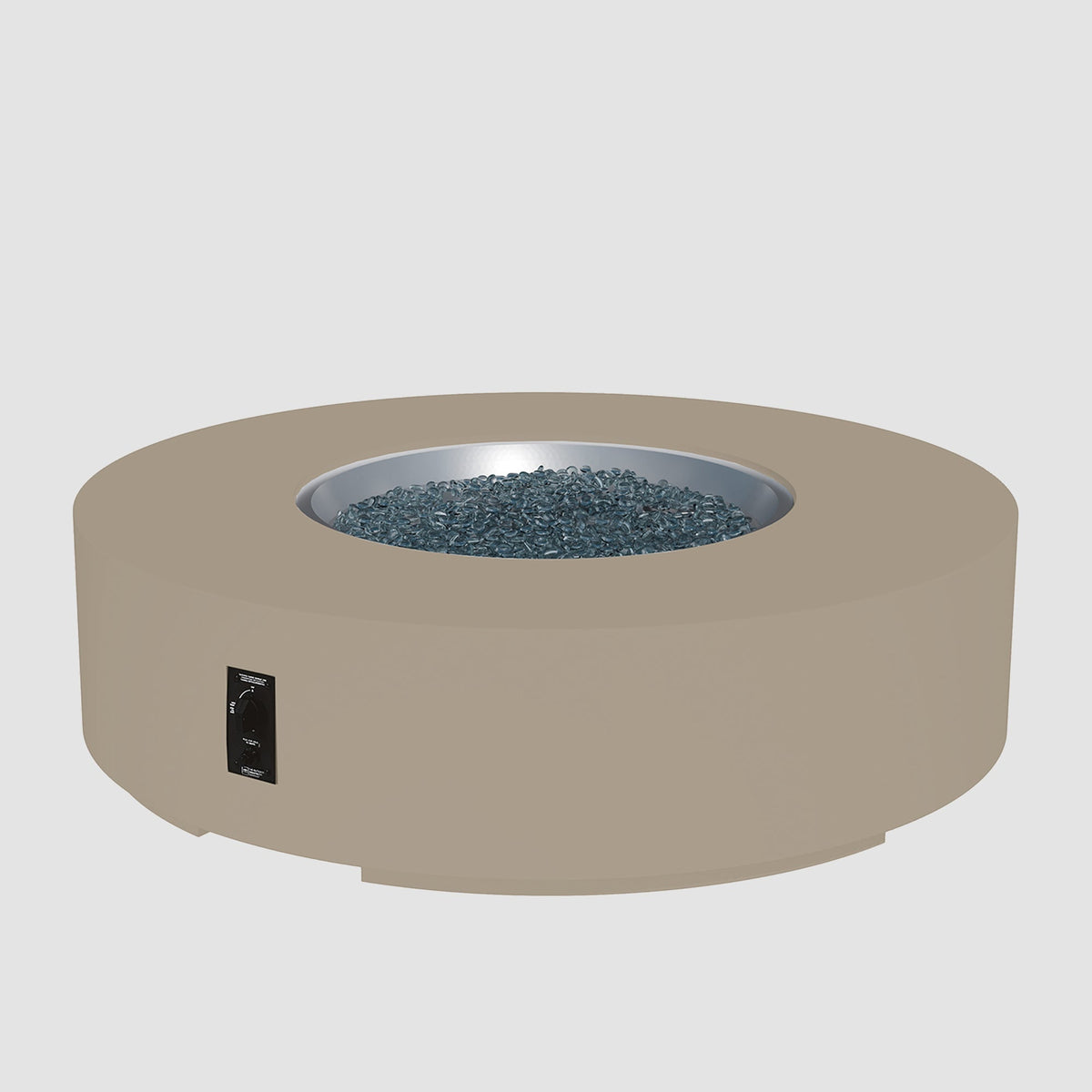 The Outdoor GreatRoom Company Cove Concrete Round Gas Fire Pit Table