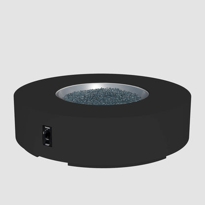 The Outdoor GreatRoom Company Cove Concrete Round Gas Fire Pit Table
