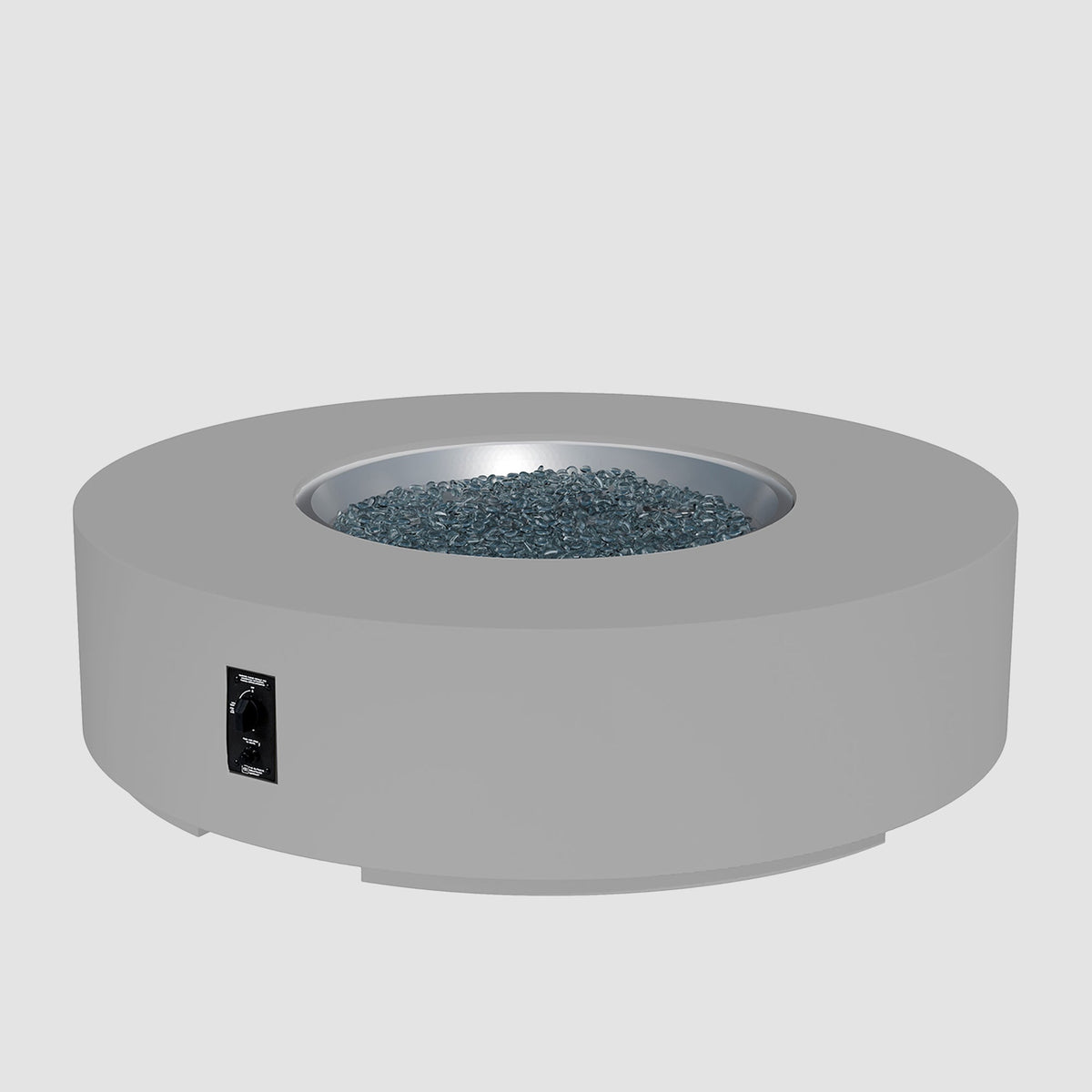 The Outdoor GreatRoom Company Cove Concrete Round Gas Fire Pit Table