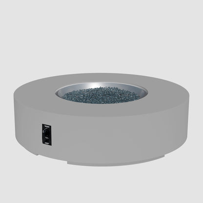 The Outdoor GreatRoom Company Cove Concrete Round Gas Fire Pit Table