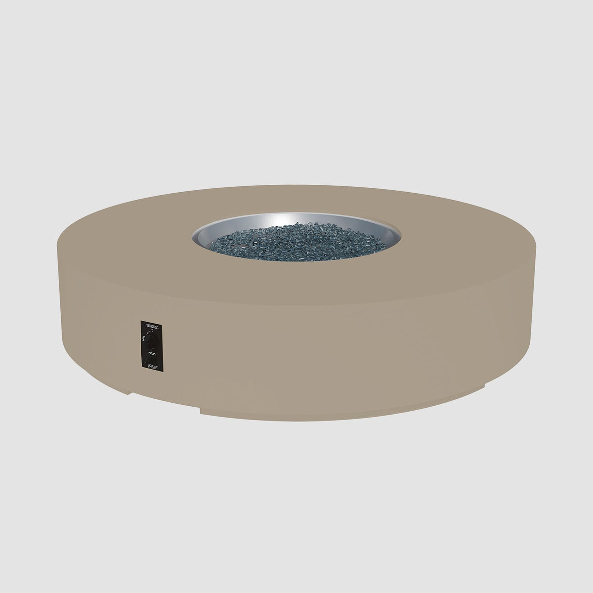 The Outdoor GreatRoom Company Cove Concrete Round Gas Fire Pit Table