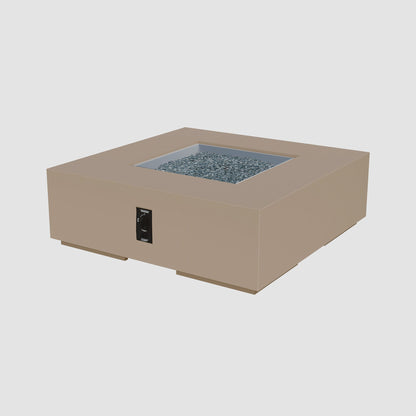 The Outdoor GreatRoom Company Cove Concrete Square Gas Fire Pit Table
