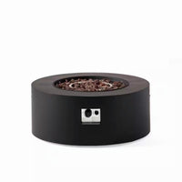 Dark Grey Iron Frame Patio Fire Pit