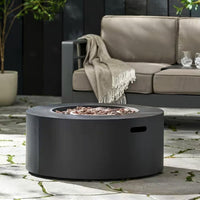 Dark Grey Iron Frame Patio Fire Pit