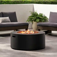 Dark Grey Iron Frame Patio Fire Pit