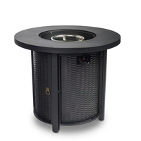 30" Propane Gas Fire Pit Table, 50000 BTU round Steel Fire Pit — Studio Shot