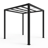 8 Ft. X 8 Ft. Matte Black Aluminum Pergola — Studio Shot
