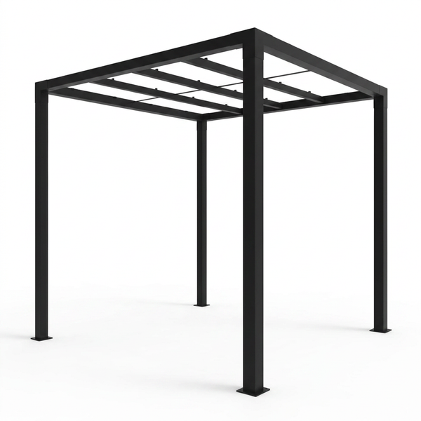 8 Ft. X 8 Ft. Matte Black Aluminum Pergola
