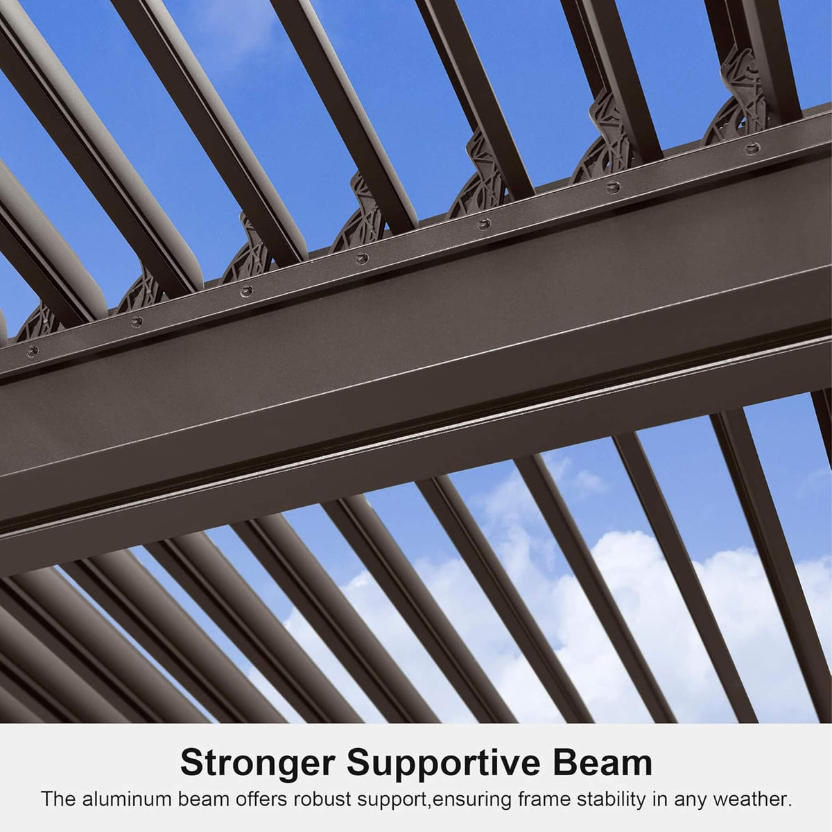 Verona Aluminum Louvered Pergola with Integrated LED Lighting