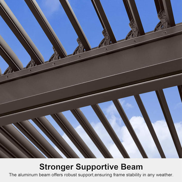 Verona Aluminum Louvered Pergola with Integrated LED Lighting