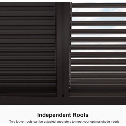 Verona Aluminum Louvered Pergola with Integrated LED Lighting