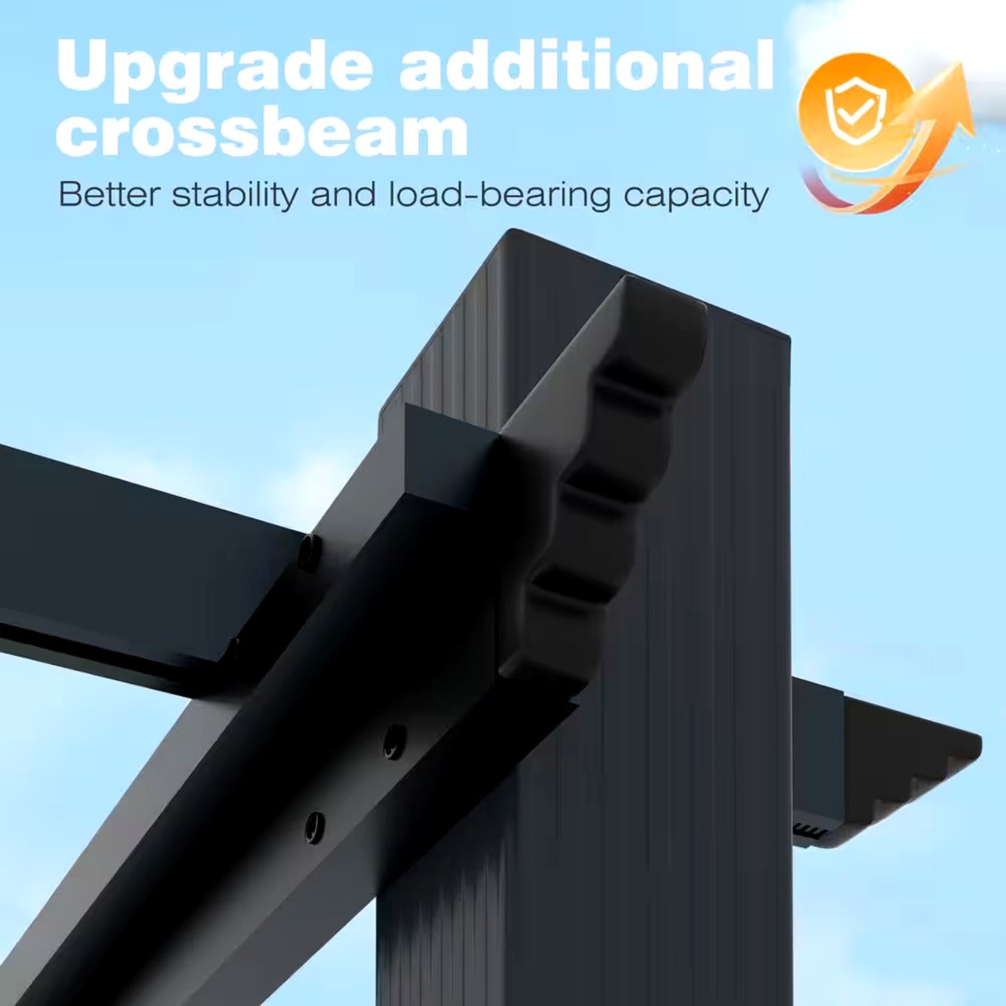 Aluminum Pergola with Dark Gray Retractable Canopy